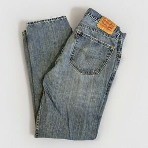 Levi's 559‎ Relaxed Straight Jeans Men's W32 L34 Blue Denim Med Wash Distressed
